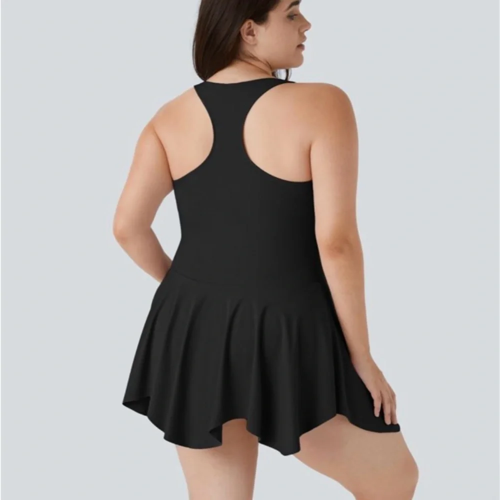 NWT Halara deep V neck  racer back  romper dress with  short sz 2X - Picture 11 of 12